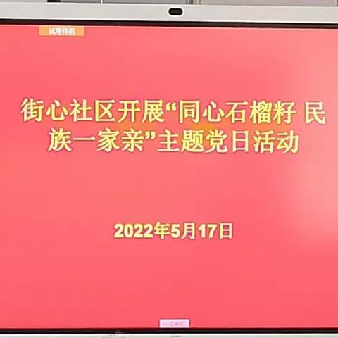 同心石榴籽  民族一家亲——市二幼党支部携手街心社区开展主题党日活动