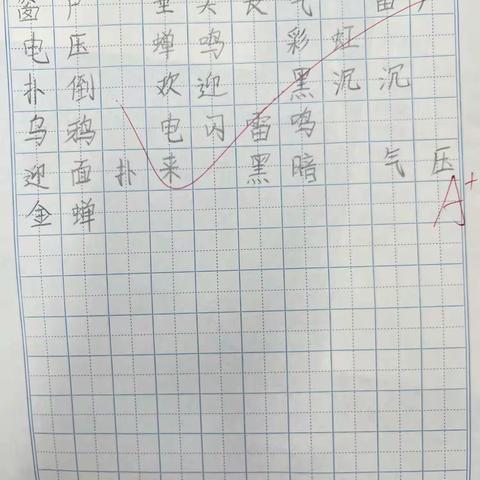 5月12日听写 书写优秀展播