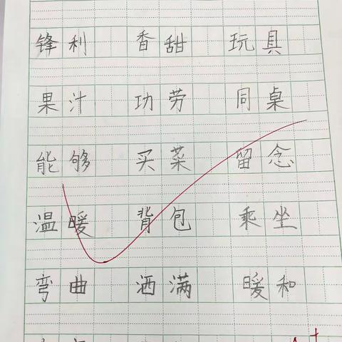 3月14日听写 书写优秀展播