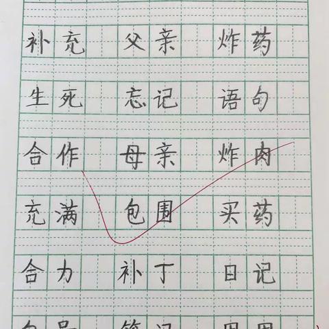 3月28日听写 书写优秀展播