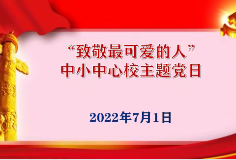 “致敬最可爱的人！”中小中心校主题党日