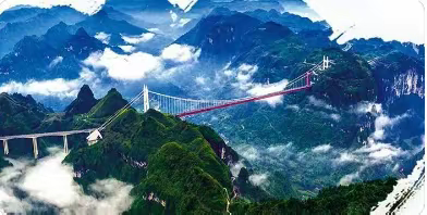 湖南湘西矮寨悬索桥征诗联（奖）