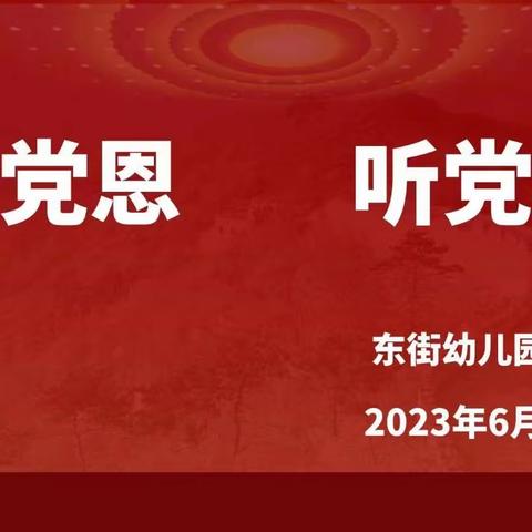 东街幼儿园中班《感党恩，听党话》活动美篇