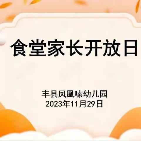 阳光食堂 呵护成长——丰县凤凰嗉幼儿园食堂开放日活动