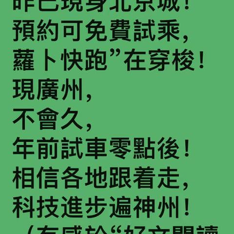 鷓鴣天-無人駕駛車