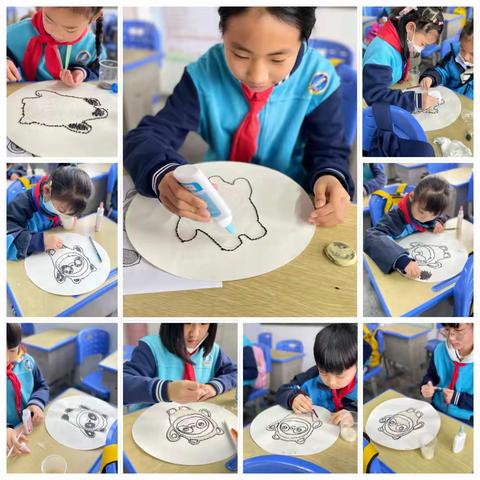 在五彩缤纷的豆子里绽放笑脸