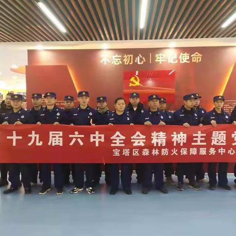 宝塔区森林防火保障服务中心党支部开展“学习党的十九届六中全会精神，践行共产党员初心使命”主题党日活动