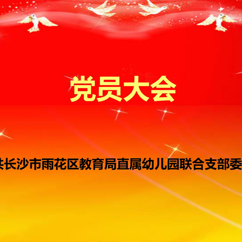 中共长沙市雨花区教育局直属幼儿园党支部11月党员大会暨主题党日活动