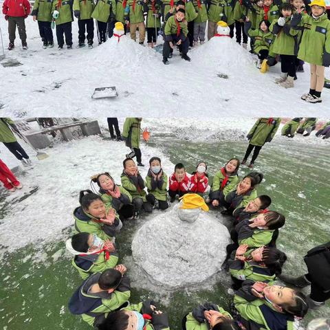 “银装素裹美如画 冰雪世界欢乐多”——五三街小学堆雪人活动