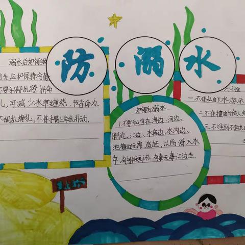 防溺水手抄报