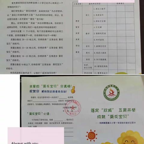 葵花向阳开     朵朵放光彩———玛纳斯县第三小学一年级游考活动