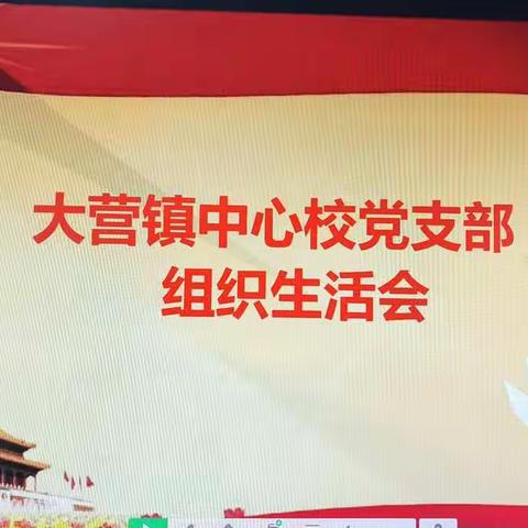 大营镇中心校党支部组织生活会