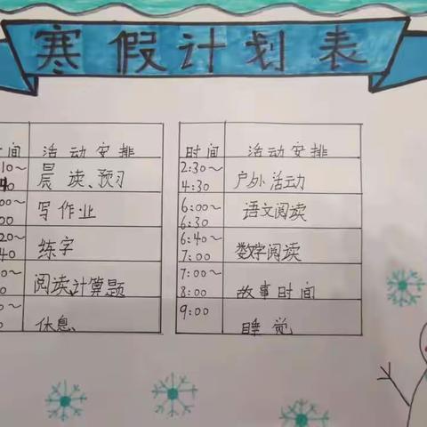 别样过寒假，养成好习惯——确山县第七小学四年级组