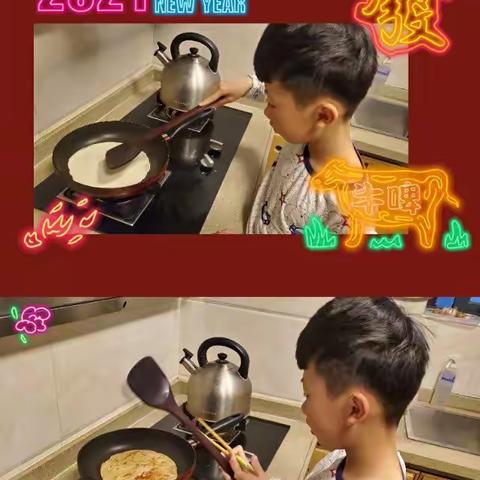 2021年新春假期生活，五（2）班吴栩。