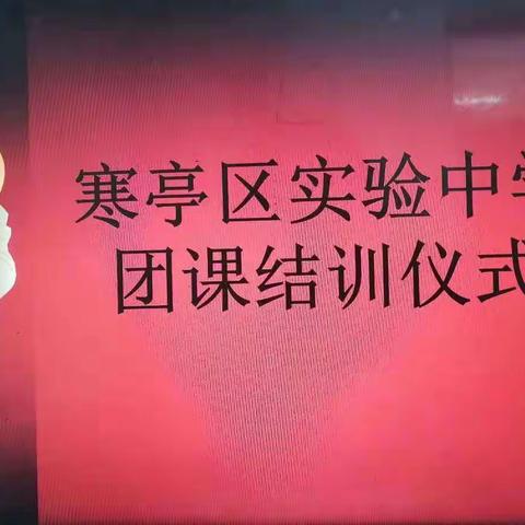 学习共青思想，谱写青春华章——寒亭区实验中学团课结训仪式