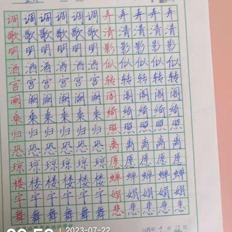 任优必胜小小书法家作品展示