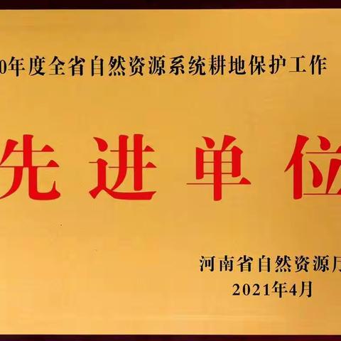 严守耕地保护红线 推进节约集约用地---南乐县自然资源局喜获“河南省2020年度耕地保护监督工作先进单”