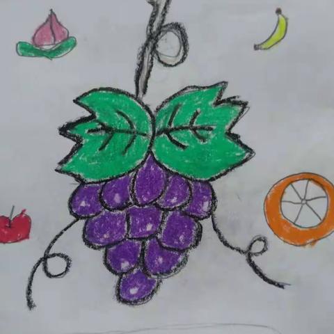 一年级四班美术社团葡萄系列