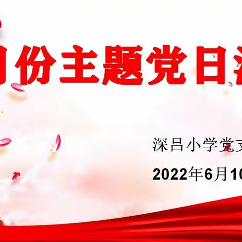 深吕小学党支部6月份主题党日活动