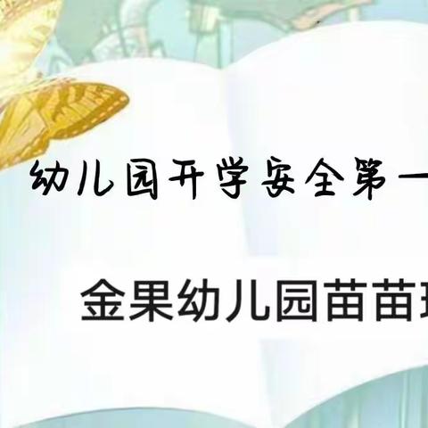 🎉金果幼儿园苗苗班开学安全第一课🎉