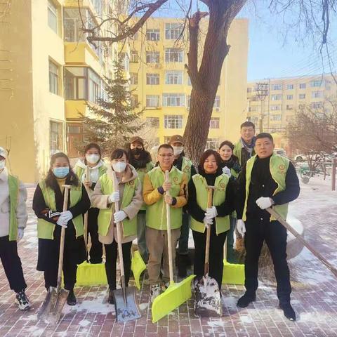 扫雪献真情、志愿服务学雷锋