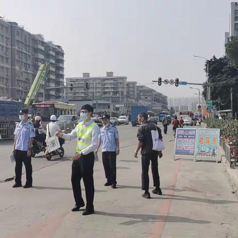 同德街残联积极参与同德街摩电交通安全整治第五十二次全区统一行动