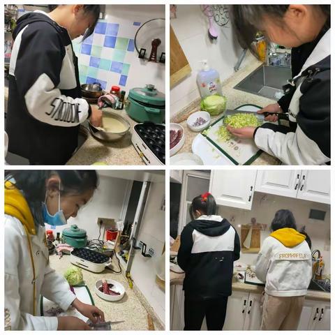 跟着妈妈学习制作美食