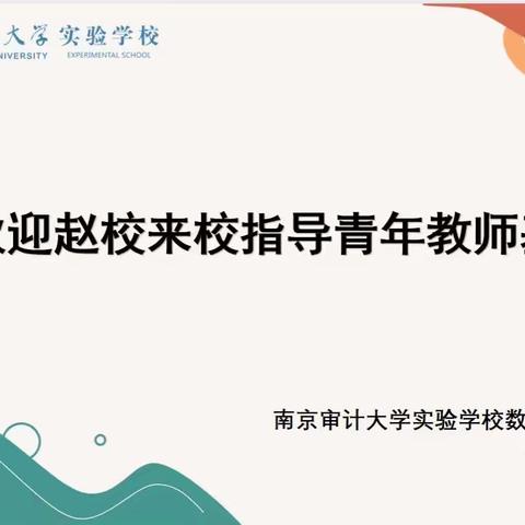 聆听专业培训 促进教师成长——暨南京审计大学实验学校数学青年教师基本功培训活动