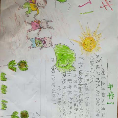 我们的故事配画出炉了 ！看，孩子们画得写得多漂亮啊 ！有谁家宝宝呢？