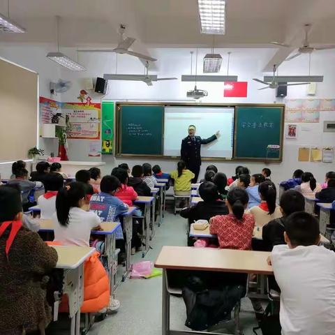 【普法教育进课堂  守护安全伴成长】         实验小学富阳校区三（7）班“安全普法教育”互动课堂开课啦！