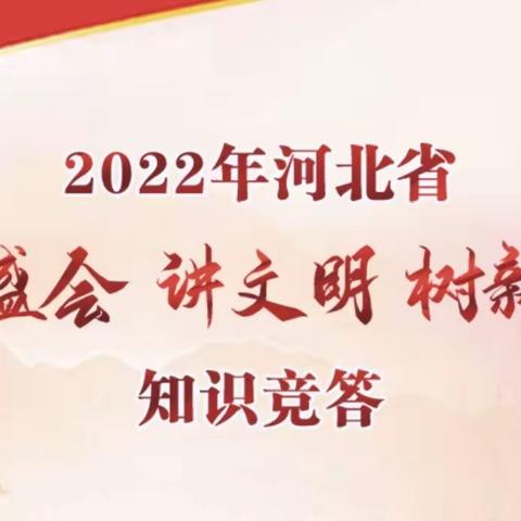 弘扬文明新风喜迎盛会    ——“迎盛会、讲文明、树新风”知识竞赛线上答题活动