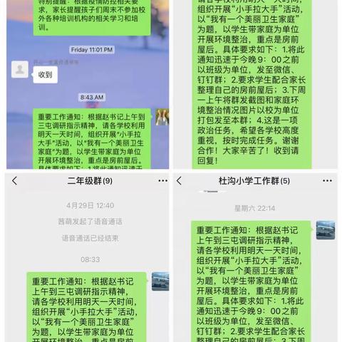 “小手拉大手，共建美丽家园。”——三屯镇杜沟小学劳动主题实践活动