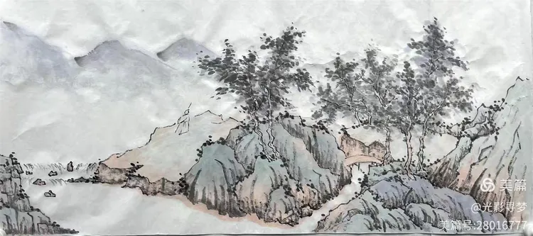 图片[18]-绘墨韵山水 迎灵蛇新春一一2024孙洪山水画练习回顾-华闻时空