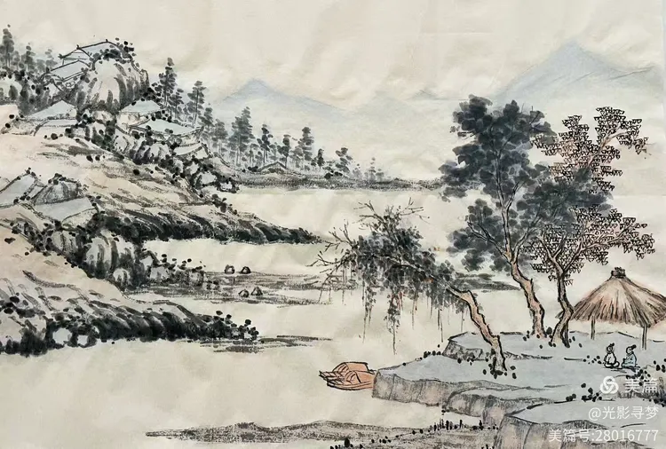 图片[20]-绘墨韵山水 迎灵蛇新春一一2024孙洪山水画练习回顾-华闻时空