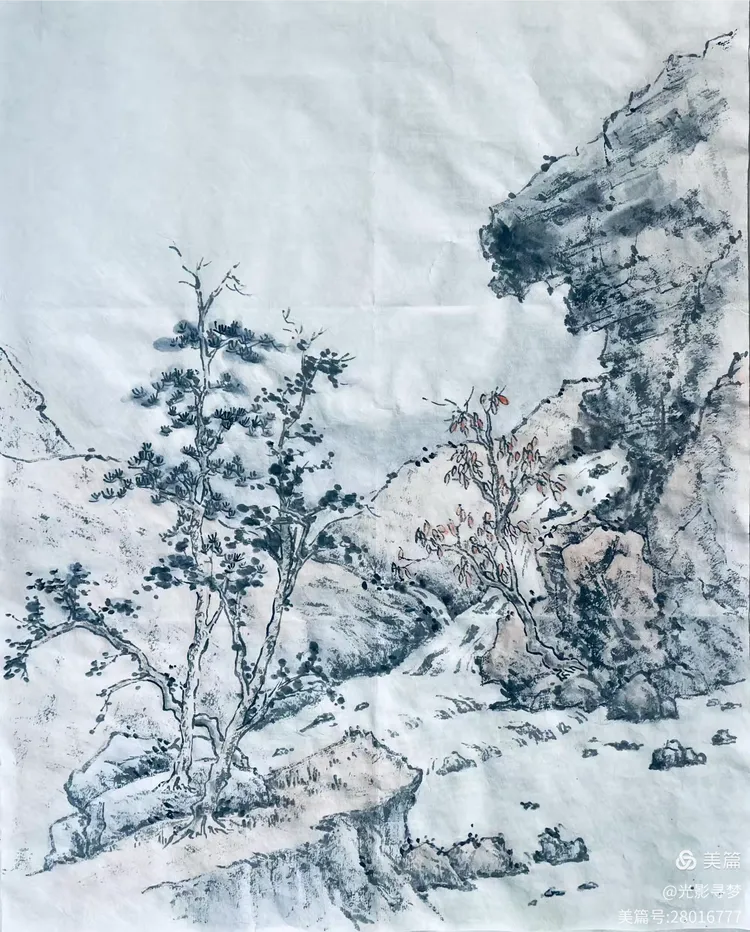 图片[10]-绘墨韵山水 迎灵蛇新春一一2024孙洪山水画练习回顾-华闻时空