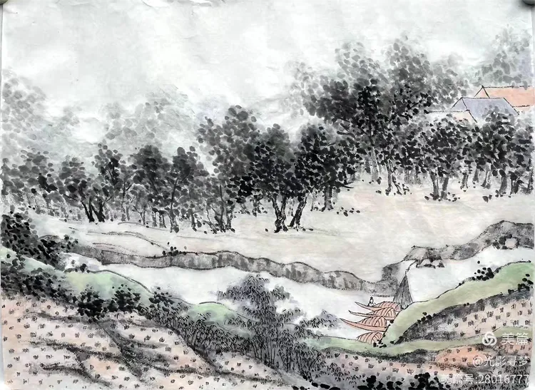 图片[16]-绘墨韵山水 迎灵蛇新春一一2024孙洪山水画练习回顾-华闻时空