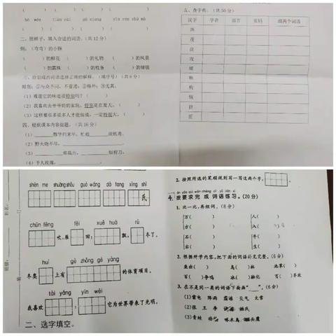 思不足，促进步——低年级语文月考分析