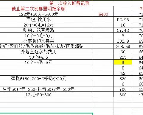 一（6）班班费明细3