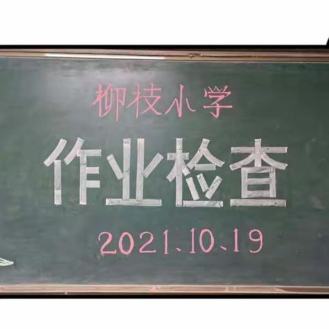 以查促教  落实“双减”——柳枝小学作业检查活动