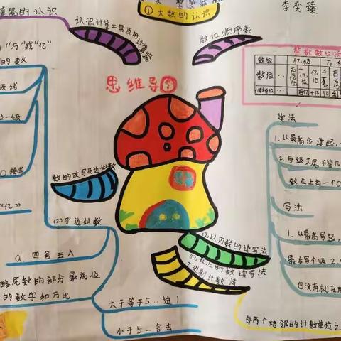 有趣的思维导图——菱角池小学四年级数学特色作业实践活动