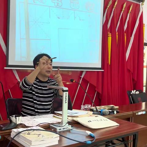 书法班请渌口区书协副主席曹介斌教学
