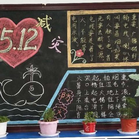 北庄镇中心小学举行防灾减灾黑板报评比活动