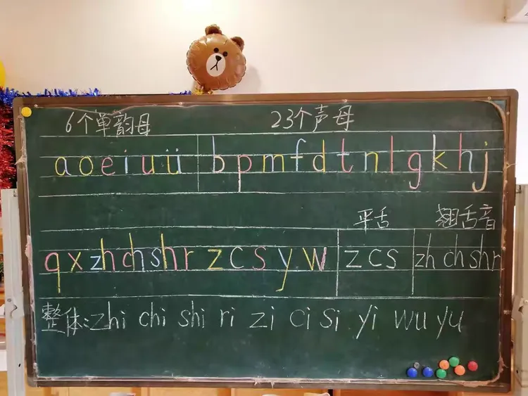 拼音表,本学期学习6个单韵母,23个声母,10个整体认读音节,剩下的下学期学习(9个复韵母,5个前鼻