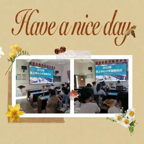 记湖上乡小学（幼儿园）2022年暑期校本培训