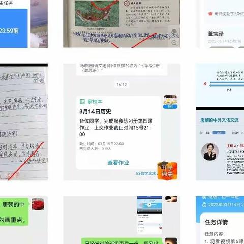 《3月14日历史学科组线上授课及作业布置、批阅交流》