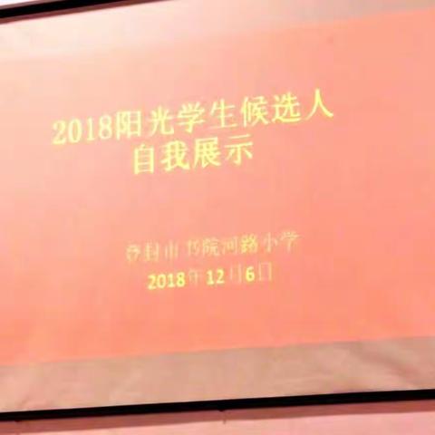 登封市书院河路小学2018年度阳光学生演讲比赛