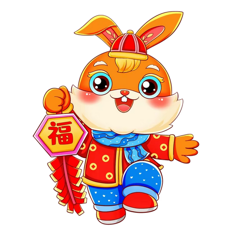 祝大家兔年吉祥、幸福安康！