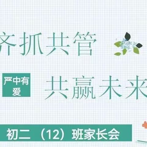 “云上相约，助力成长”——初二（12）班家长会纪实