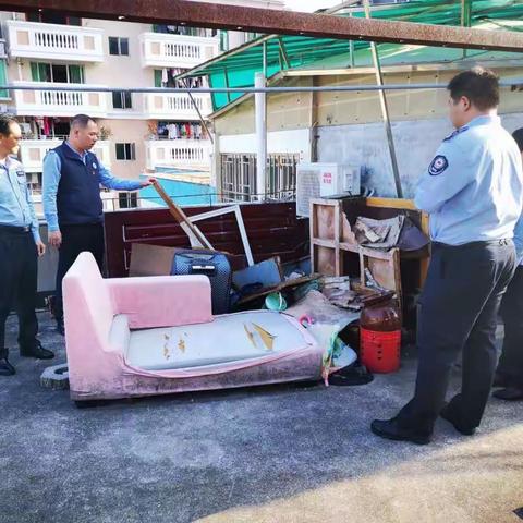 田东社区开展春节前安全隐患再排查再清理行动
