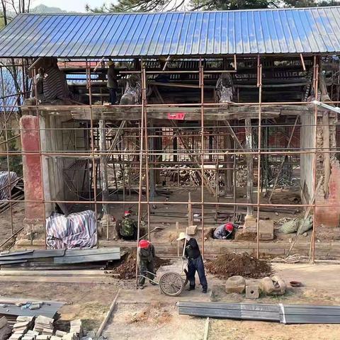 疫情防控、项目建设两手抓两不误  洪教院修缮工程加速推进